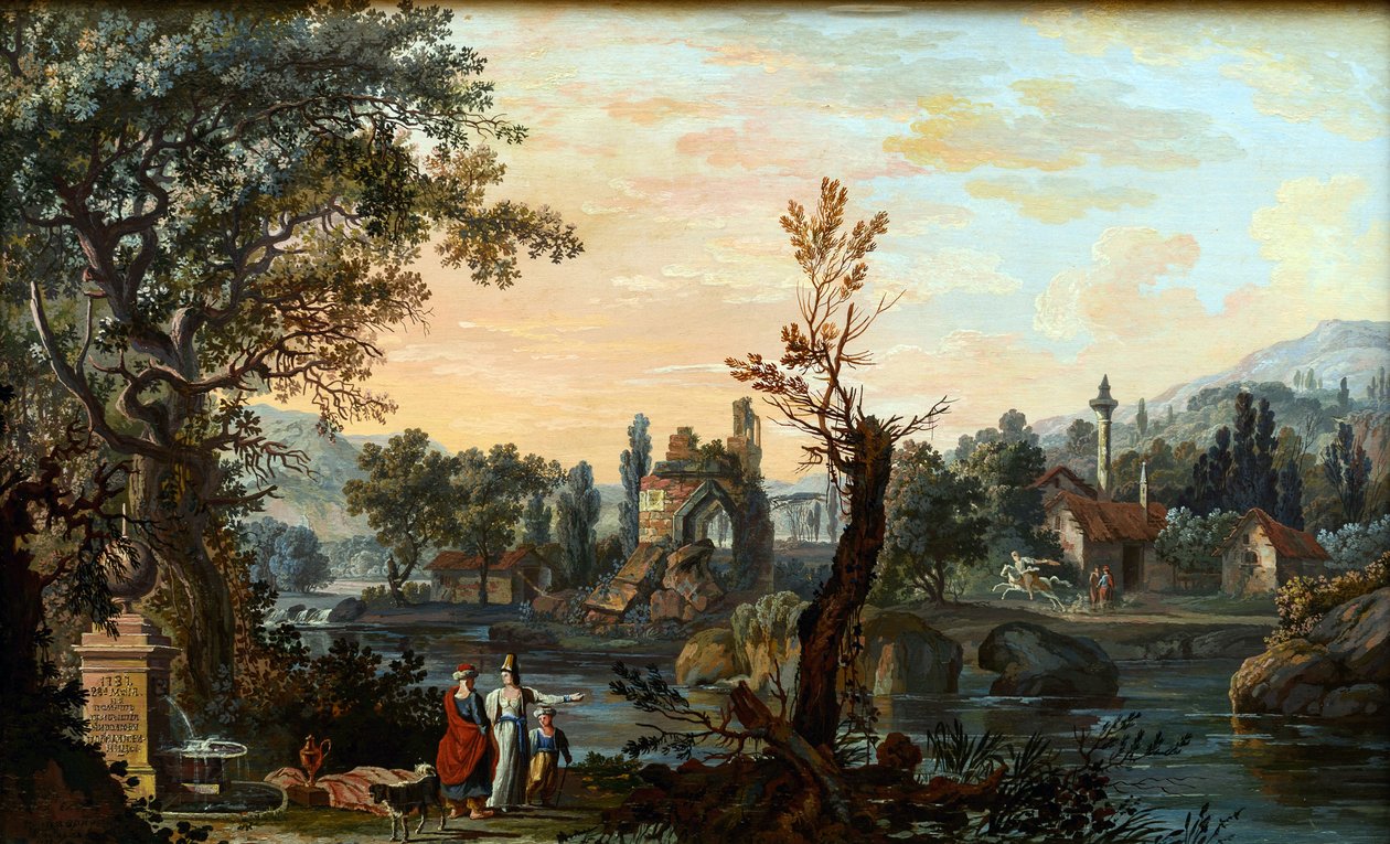 Utsikt over Tauride (Tauric Chersonese, nåværende Krim-halvøy) Utsikt over Taurid av Petrov, Vasily Petrovich (1770-1810) av Vasily Petrovich Petrov