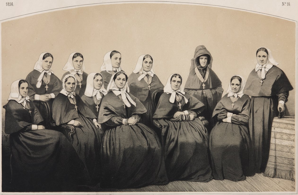Sykepleierne i Krestovozdvizhenskaya kommune for sykepleiere, 1854 av Georg Wilhelm Timm