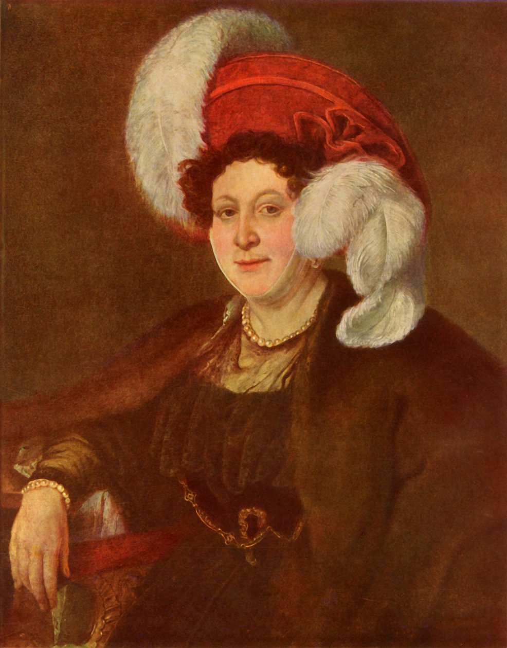 Portrett av grevinnen V. A. Zubova, 1834, 1965. av Vasily Tropinin