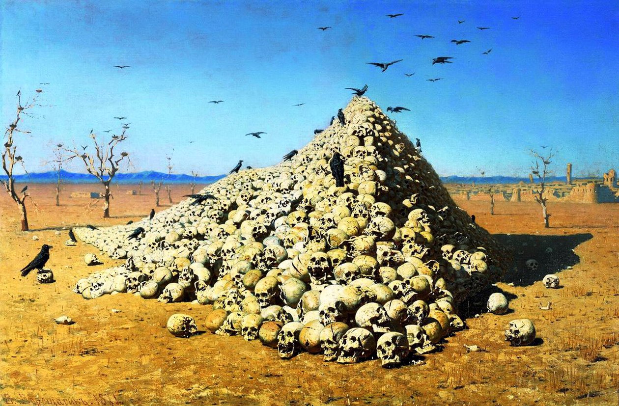 Krigens apoteose, 1871 av Vasily Vereshchagin