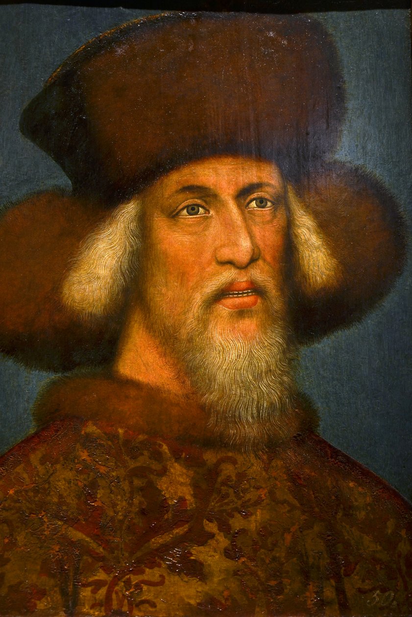 Portrett av keiseren Sigismund, Böhmen, cirka 1430-1437, tidligere tilskrevet Pisanello. Olje og tempera på pergament og tre. Nå i Kunsthistorisches Museum i Wien. av Vassil Vassil