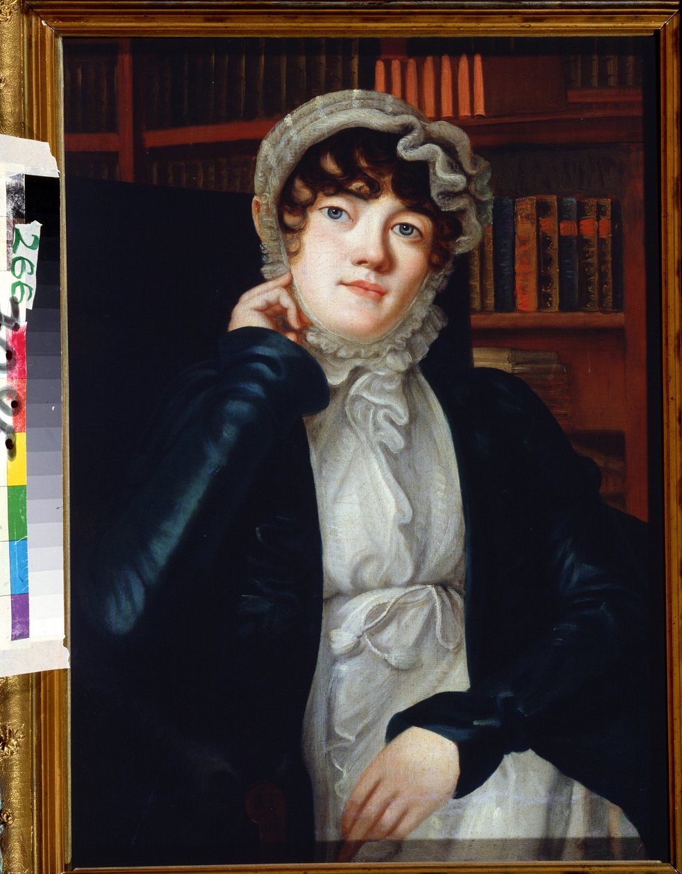 Portrett av poeten Karolina Pavlova (Caroline Karlovna Pavlova eller Carolina von Pawloff av Vassily Fyodorovich Binemann