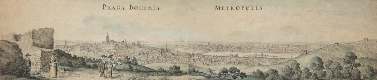 Flott utsikt over Praha av Václav Hollar