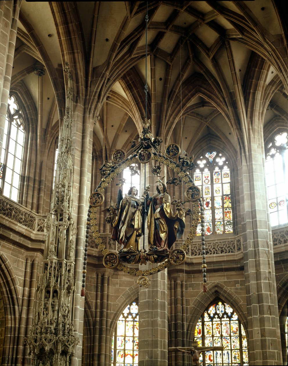 Annunciation Suspended skulptur av Veit Stoss (1455-1533) St. Lawrence Church, Nürnberg, Tyskland av Veit or Wit Stoss
