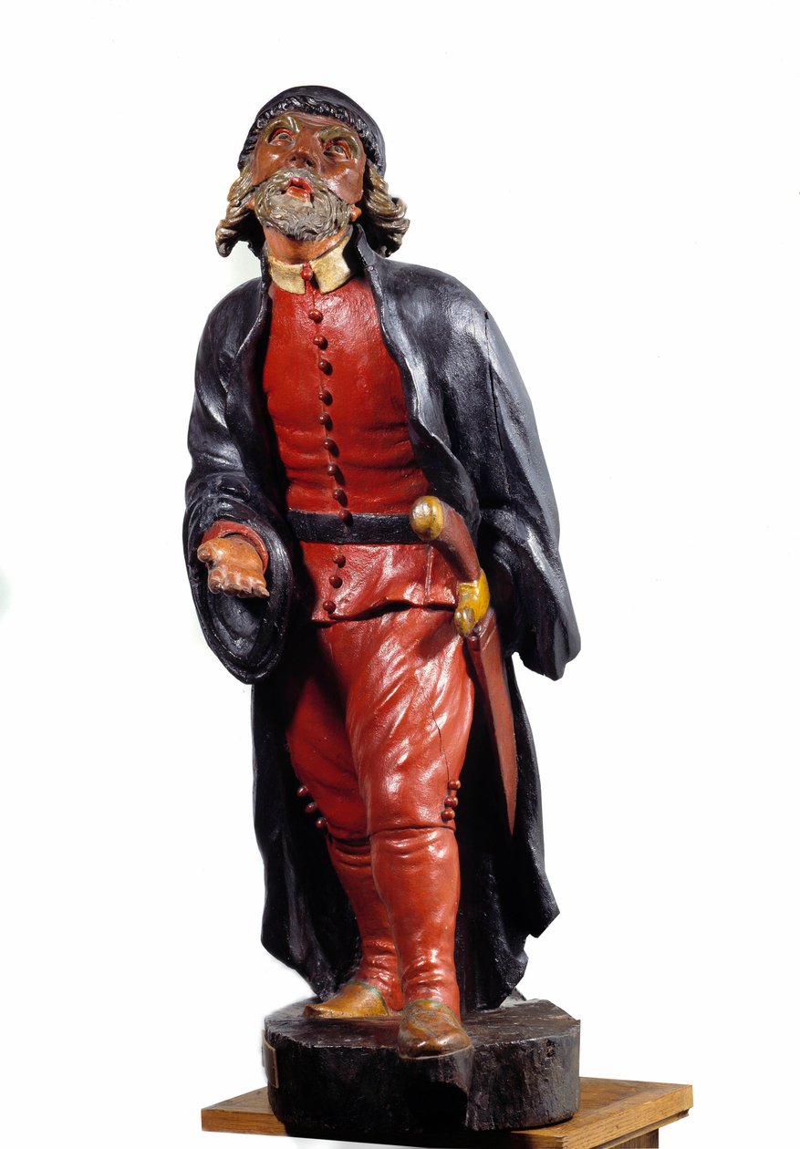 Commedia dell'arte: statuett av karakteren til Pants (Pantalone) laget av Ecole ventienne. Fra Theatre of Seraphin. Paris fra 1700-tallet, Musee Carnavalet av Venetian School