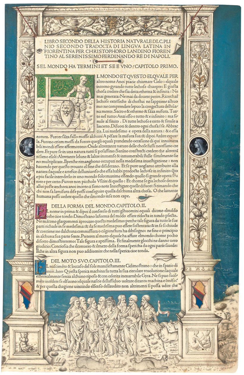 "Historia Naturalis" av Plinius den eldste, 1476 av Venetian School