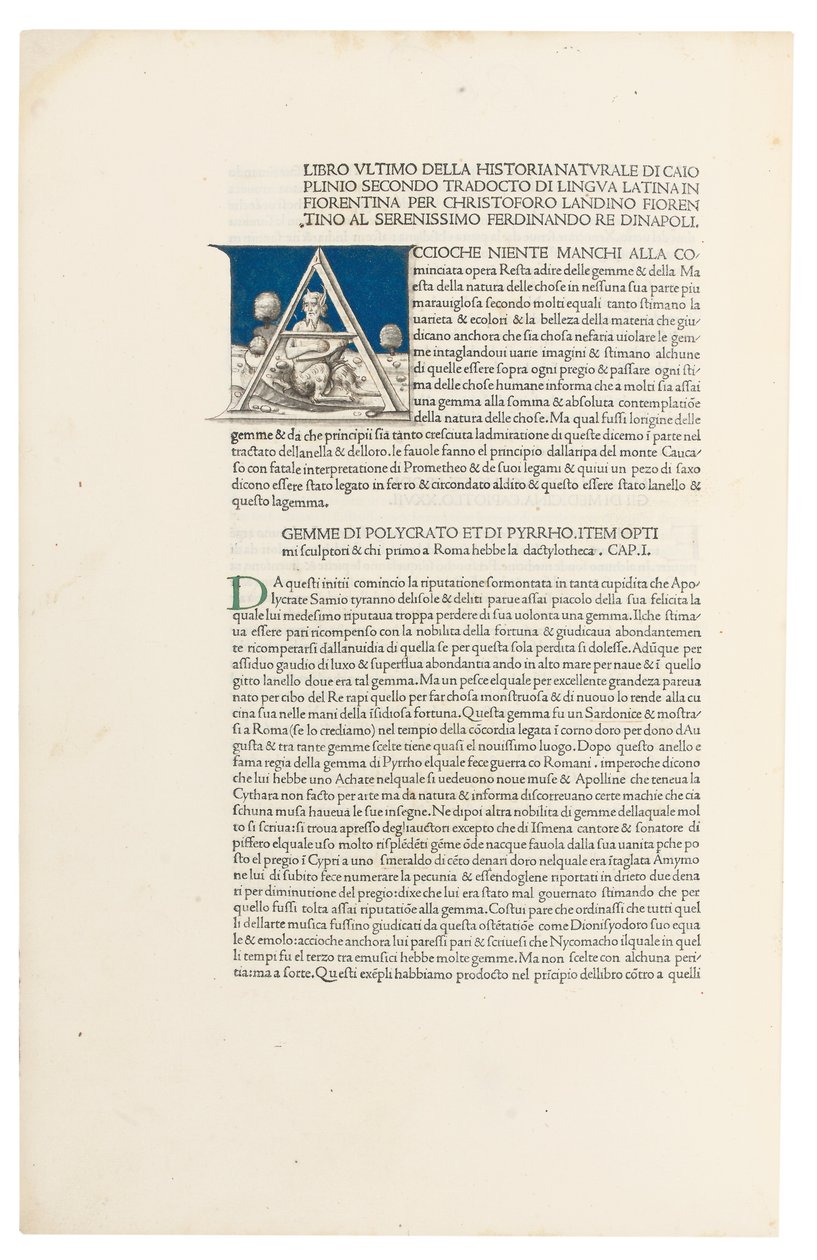 "Historia Naturalis" av Plinius den eldste, 1476 av Venetian School