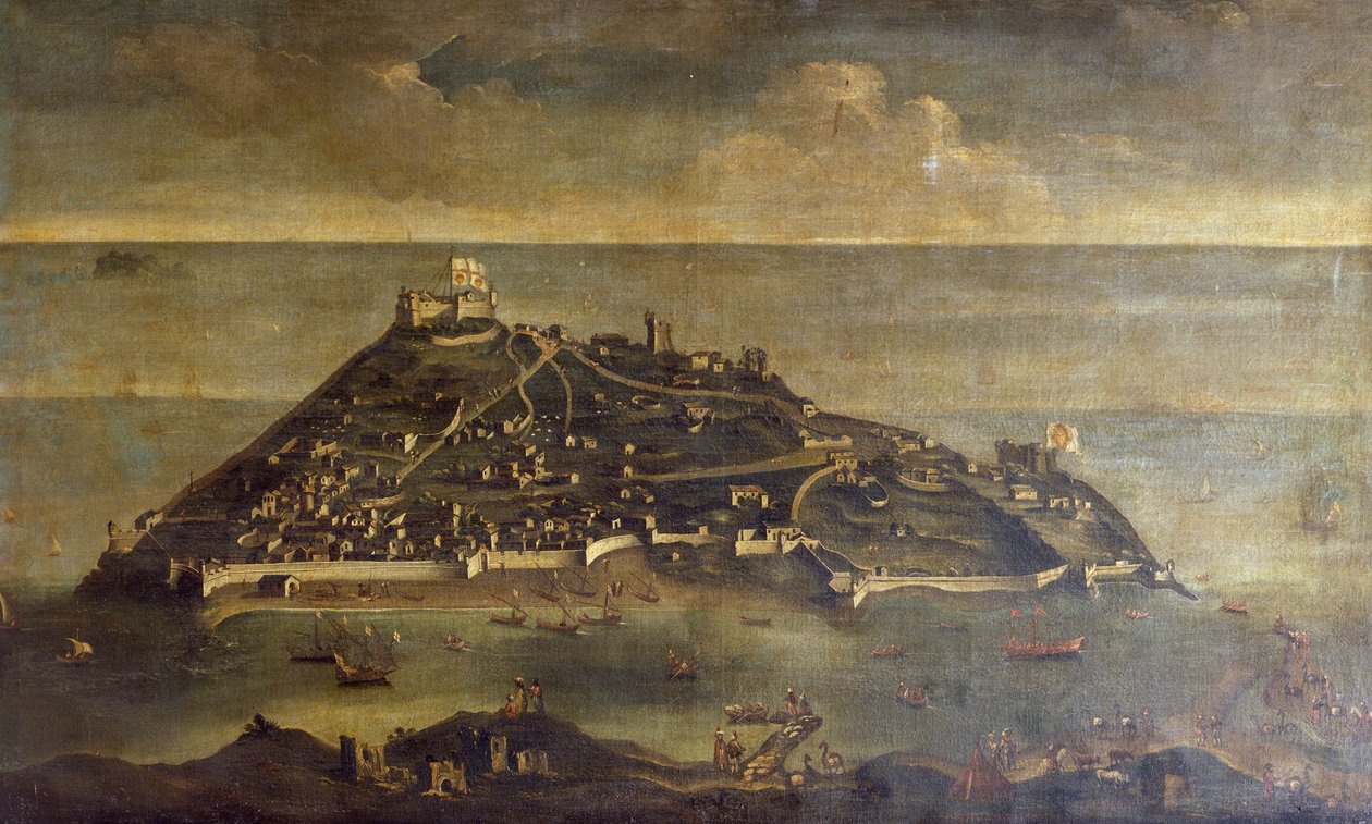 Tabarca-øya, maleri av ukjent venetiansk kunstner, Tunisia av Venetian School