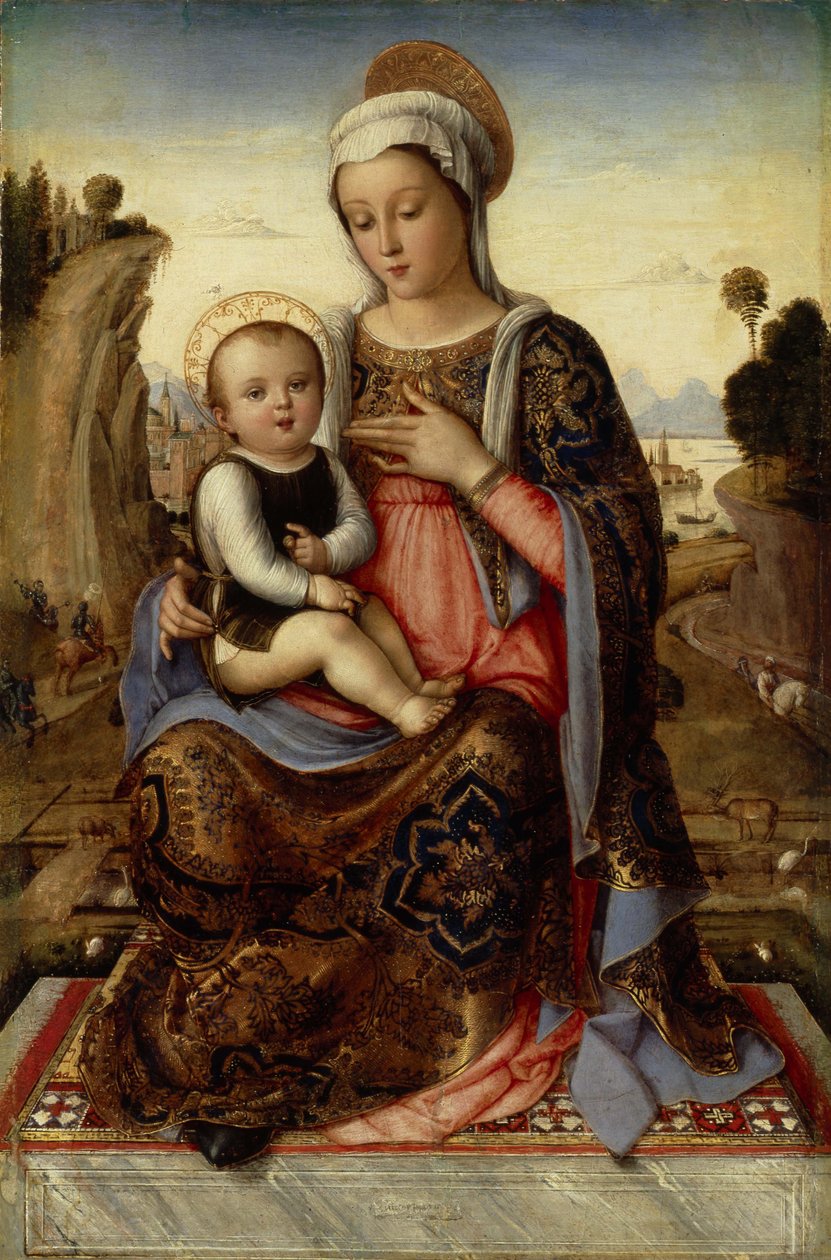 Jomfru og barn, 1400-tallet av Venetian master
