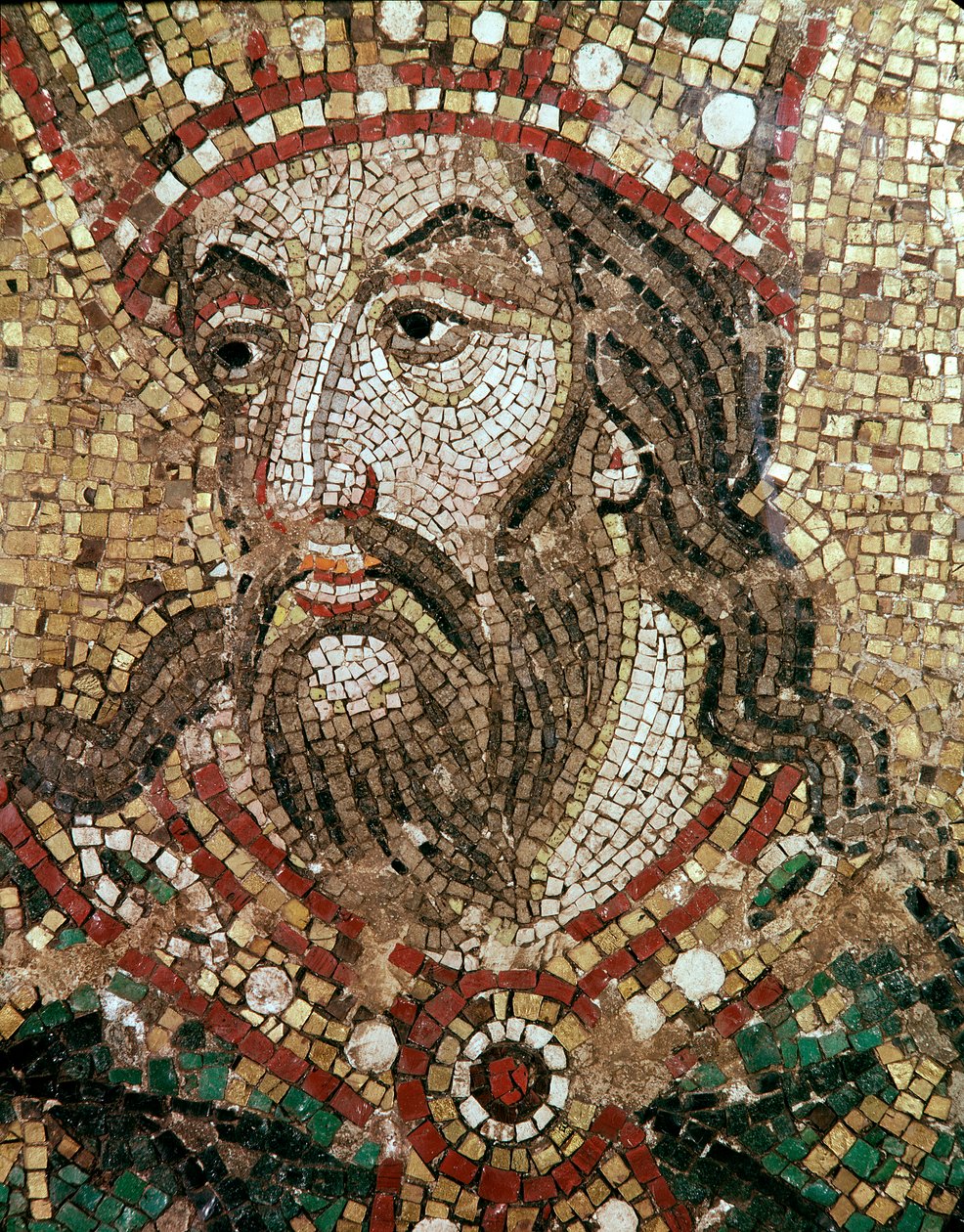 Hodet til en konge (mosaikkdetalj av Veneto Byzantine School
