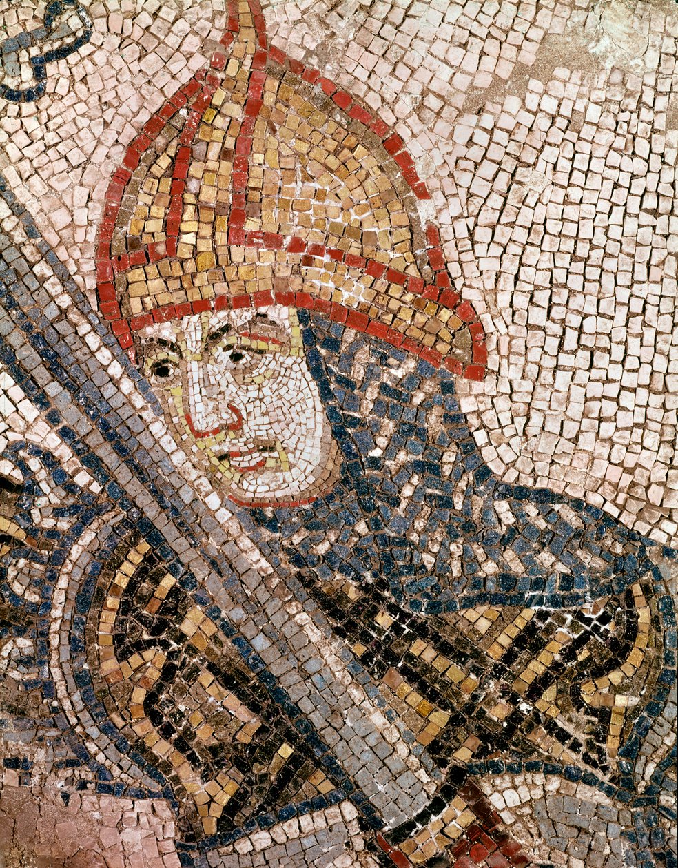 Leder for en soldat (mosaikkdetalj av Veneto Byzantine School