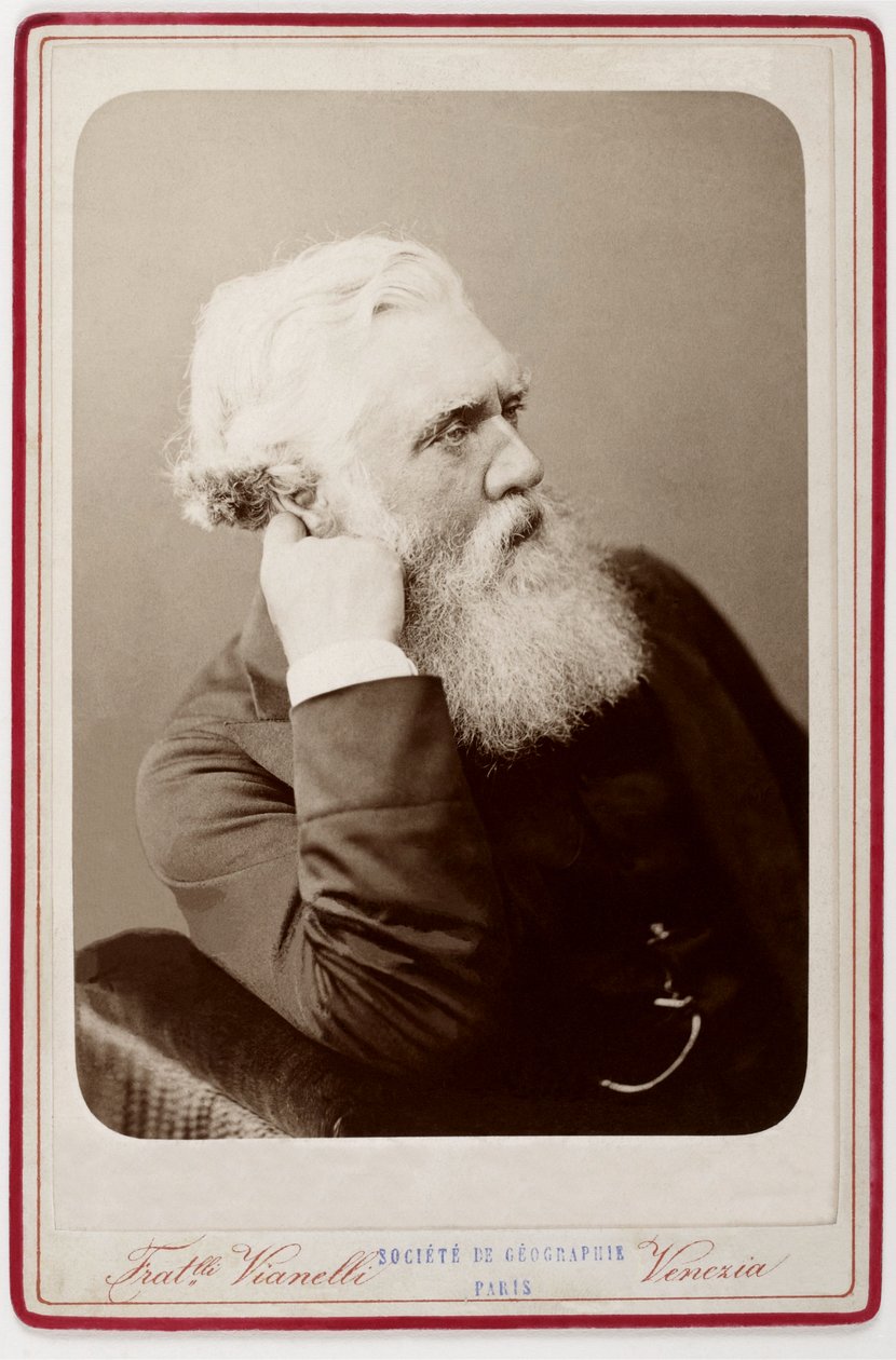 Austen Henry Layard (1817 - 1894), reisende, arkeolog, kileskrift, kunsthistoriker, tegner, samler, forfatter, politiker og diplomat, best kjent som gravemaskin i Nimrud av Venezia Upload Fratelli Vianelli