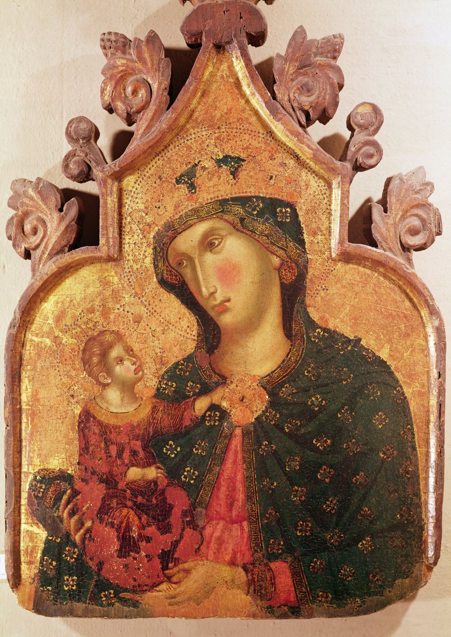 Jomfru og barn (tempera på panel) av Lorenzo Veneziano