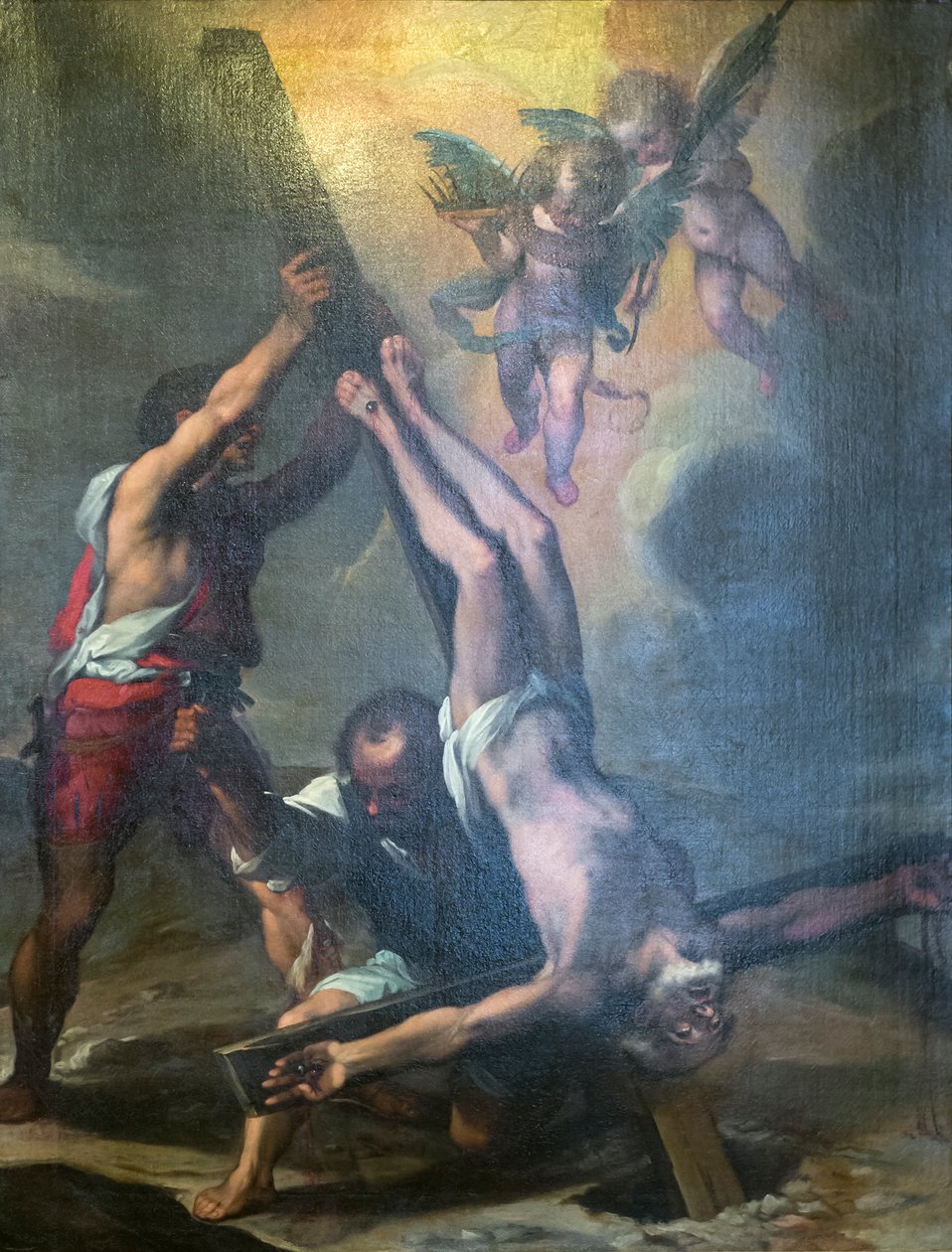 Korsfestelsen av Peter av Ventura di Arcangelo Salimbeni