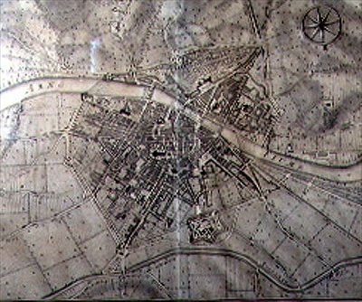 Kart over Firenze av Vercellini Terreni