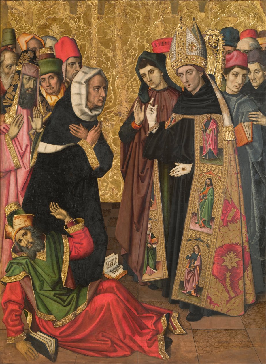 Saint Augustine disputerer med kjettere av Vergós Family