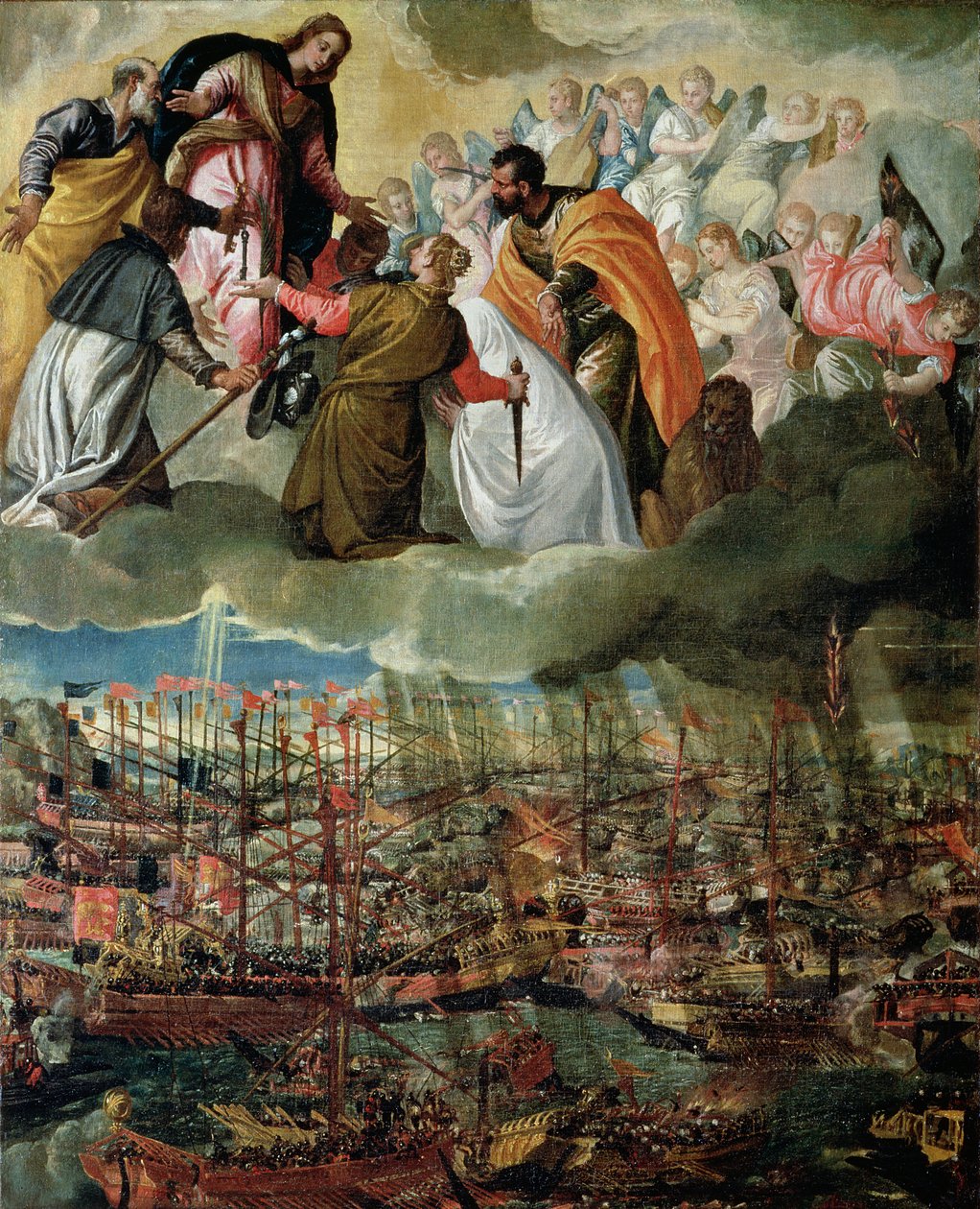 Allegori om slaget ved Lepanto, 7. oktober 1571 av Paolo Veronese