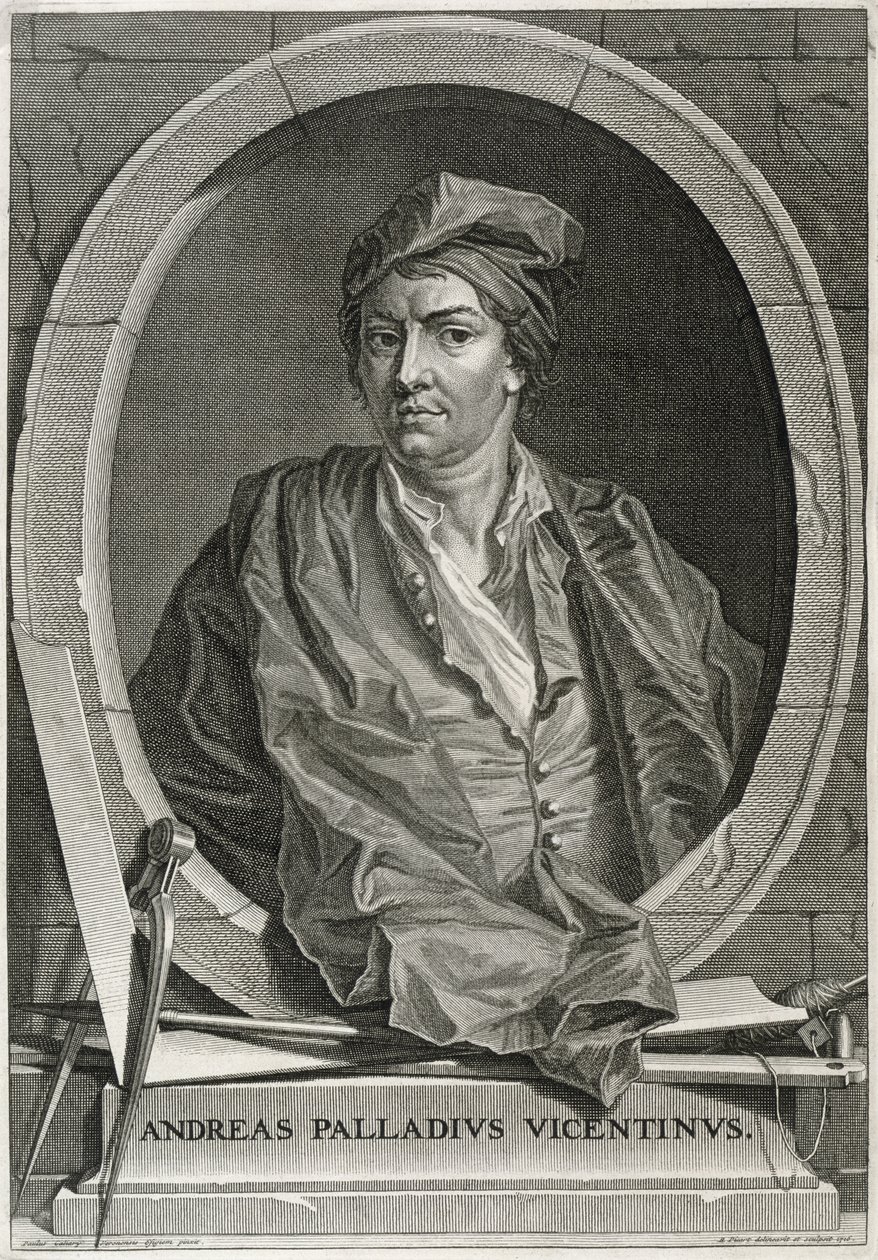 Andrea Palladio (1508-80) gravert av Bernard Picart (1673-1733) 1716 av Paolo Veronese