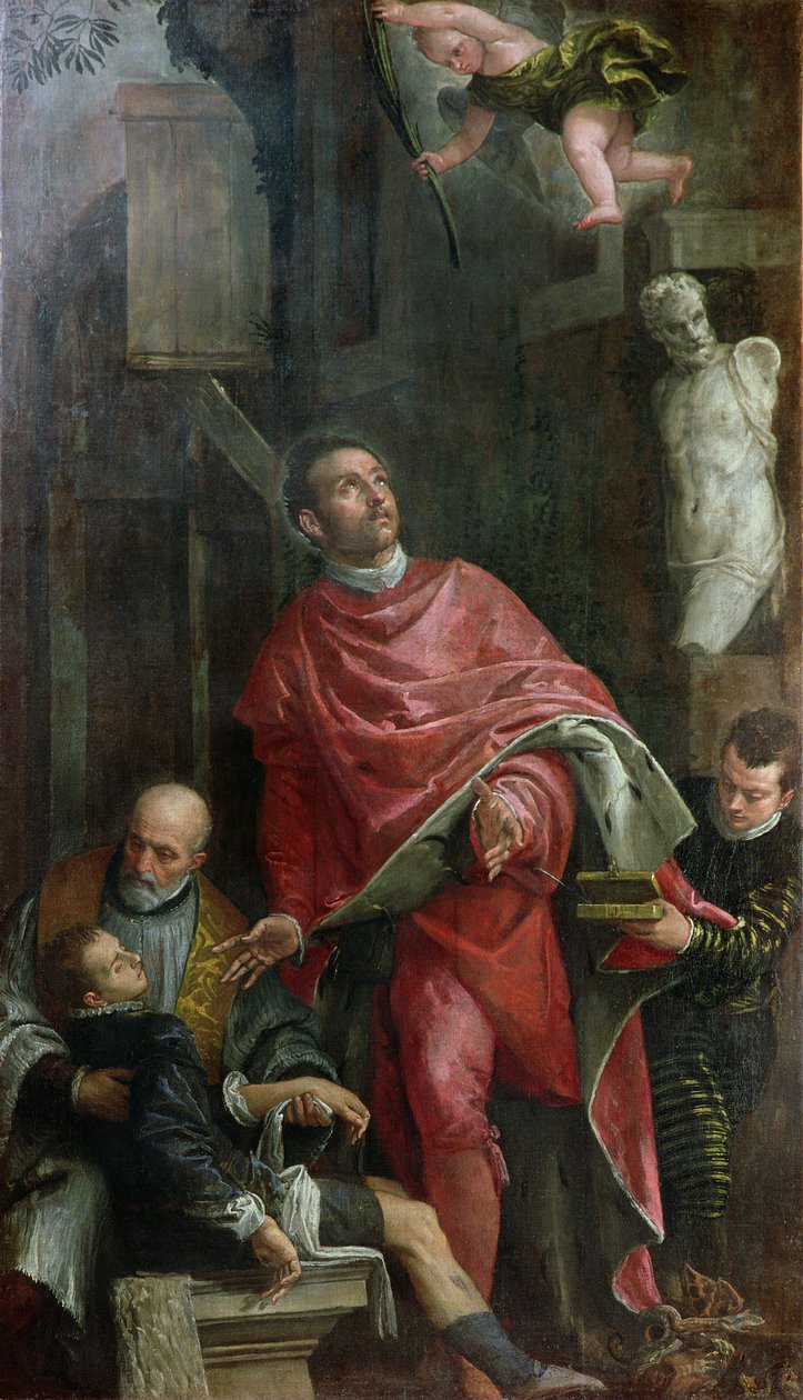 St. Pantaleone helbreder et barn, 1587 av Paolo Veronese