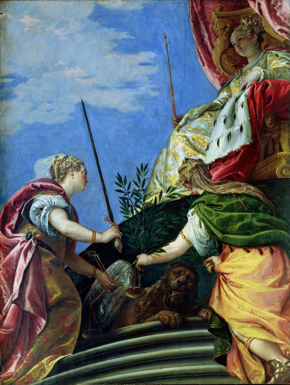 Venezia troner mellom rettferdighet og fred av Paolo Veronese