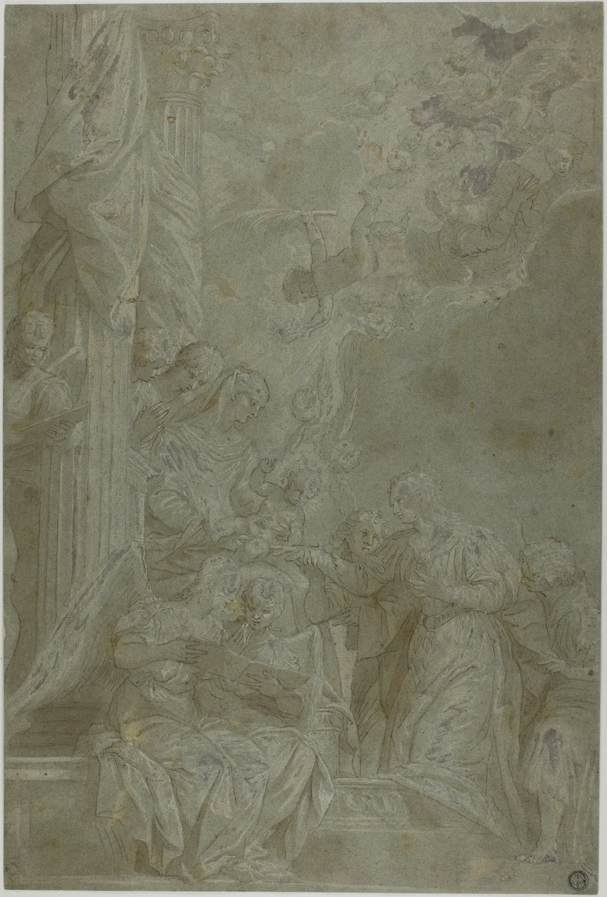 Mystisk ekteskap av Saint Catherine av Veronese (Paolo Caliari)