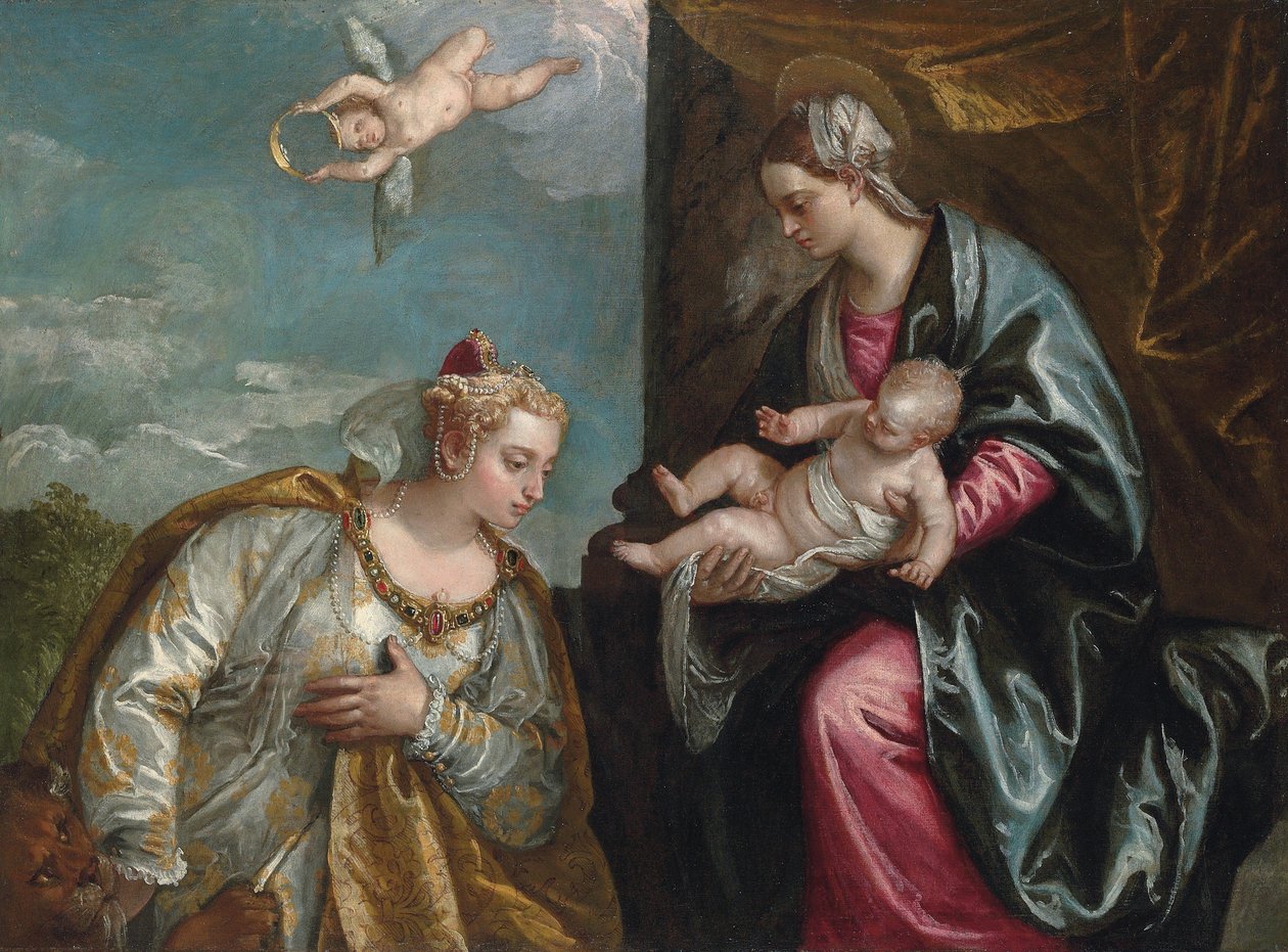 Allegori om byen Venezia som tilber Madonnaen og barnet av Veronese