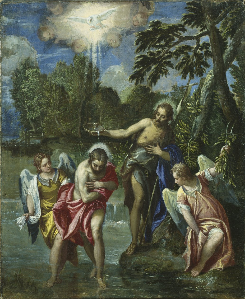 Kristi dåp, 1580-88 av Veronese