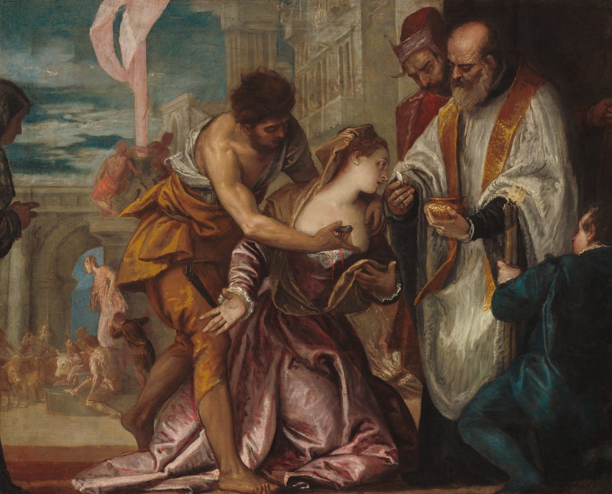 Saint Lucys martyrium og siste nattverd av Veronese