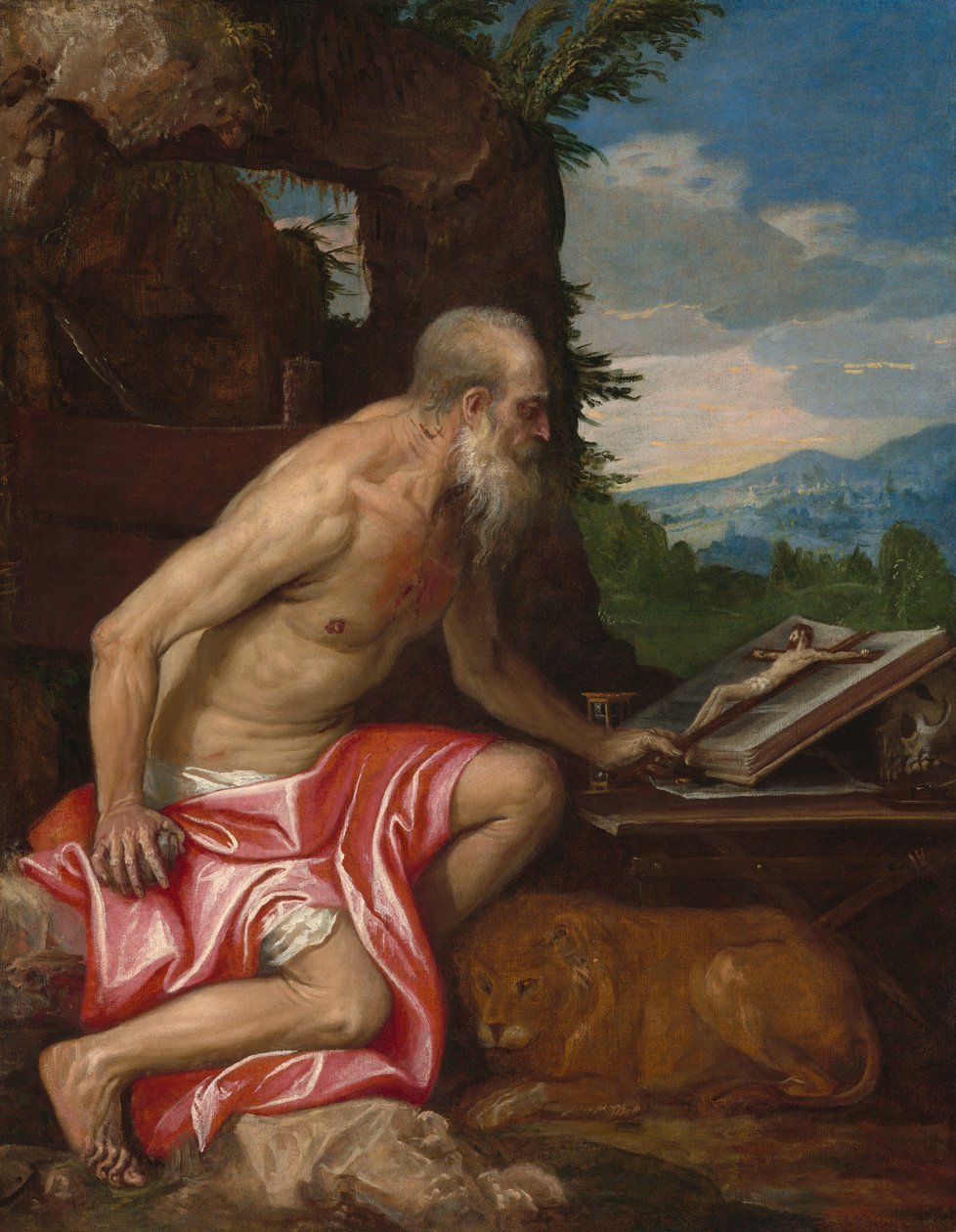 Saint Hieronymus i villmarken av Veronese Workshop