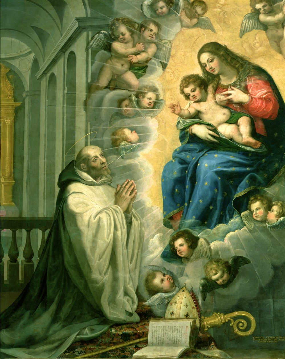 Visjonen om St. Bernard, 1634 av Vicente Carducho