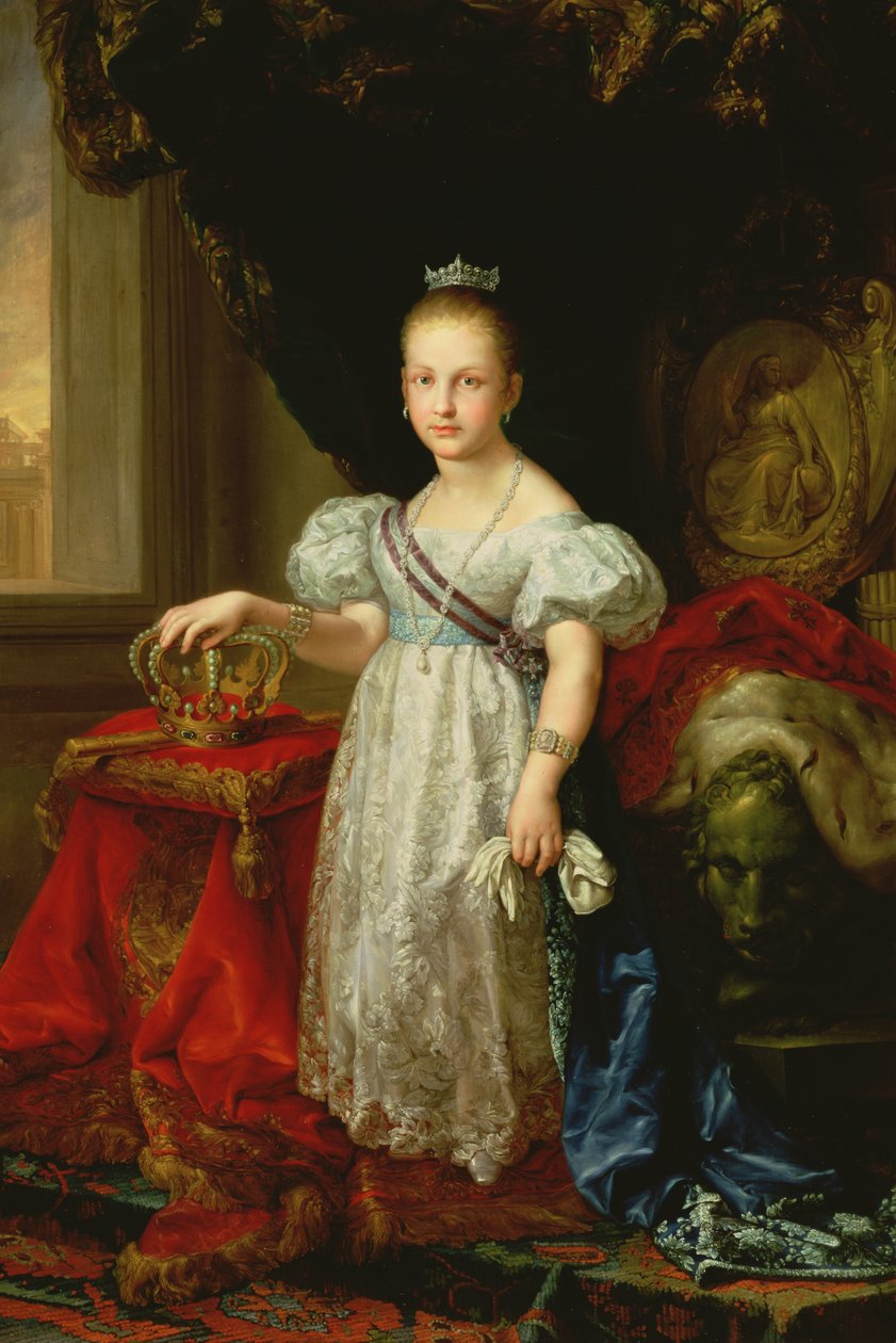 Dronning Isabella II (1830-1904) av Spania, 1838 av Vicente Lopez y Portana