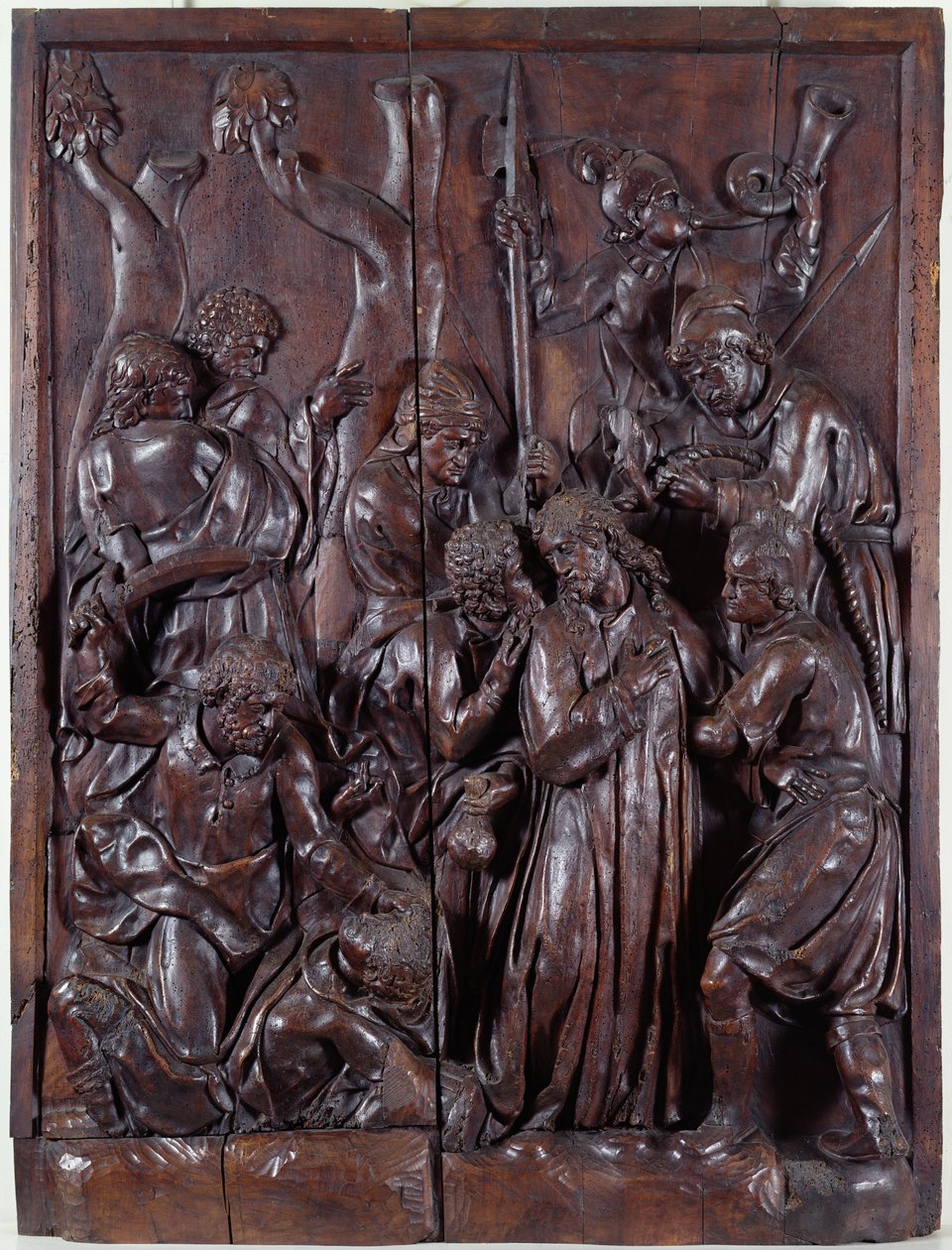 Judas kyss og arrestasjonen av Kristus (tre) av Vicente Martin Basabe