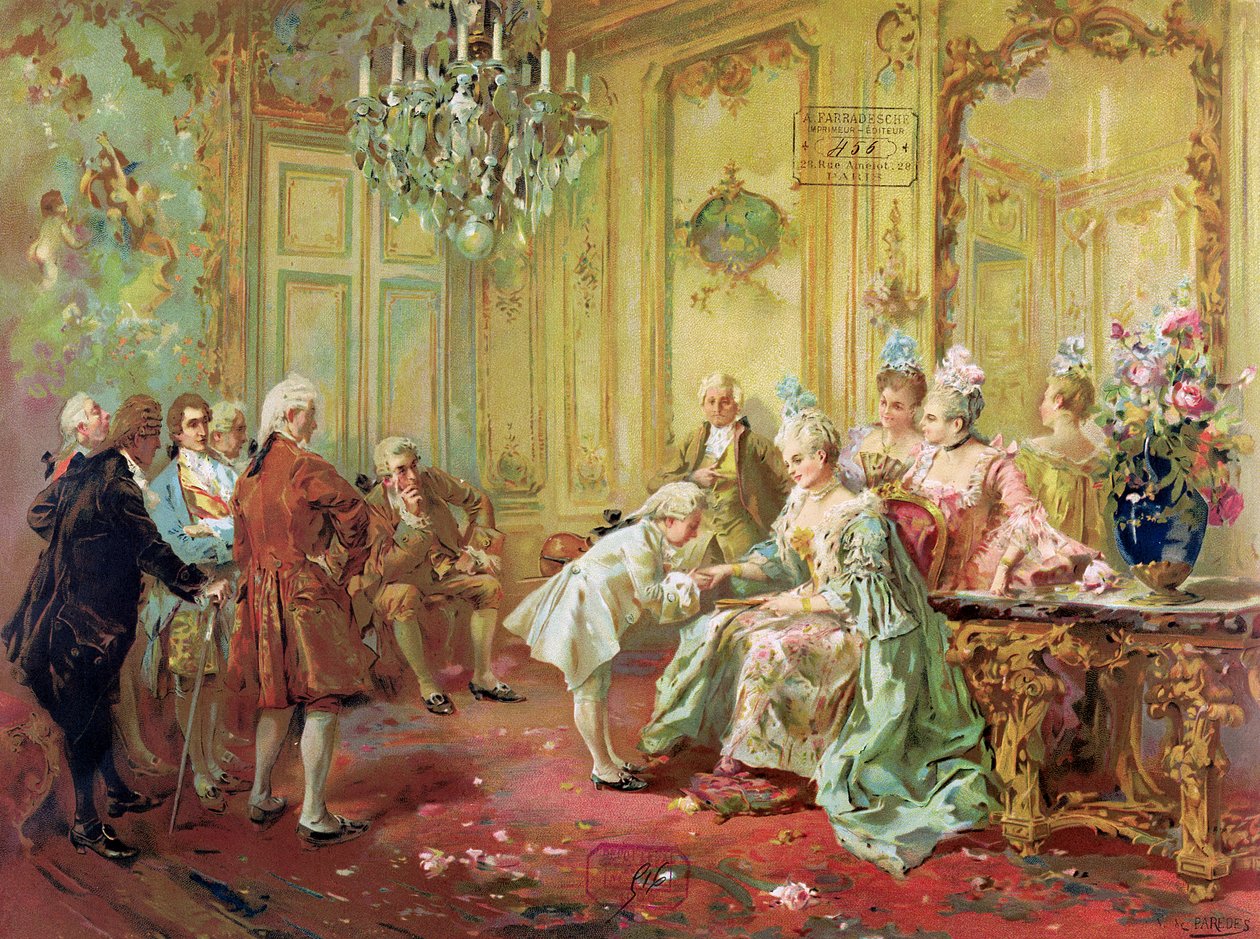 Presentasjonen av den unge Mozart til Mme de Pompadour i Versailles i 1763 av Vicente de Paredes