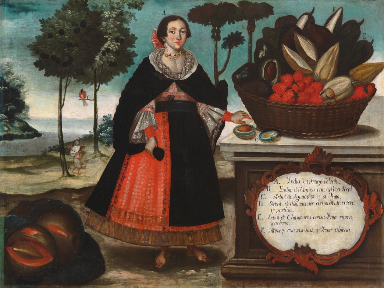 Indisk kvinne i spesiell antrekk, ca. 1783 av Vicente Alban
