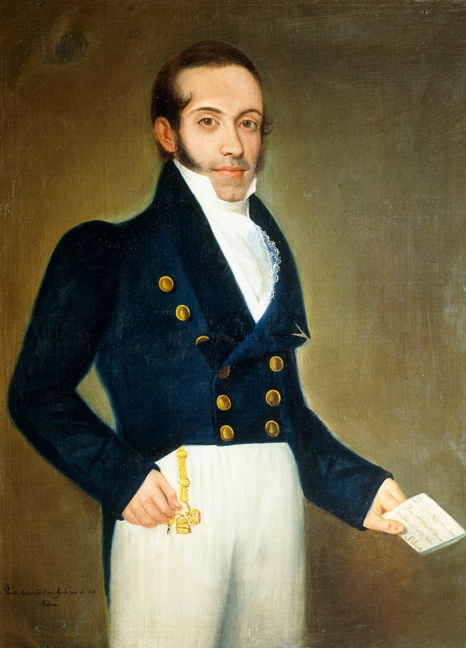 Portrett av Don Agustin de las Heras y Carazo, 1828 av Vicente Escobar