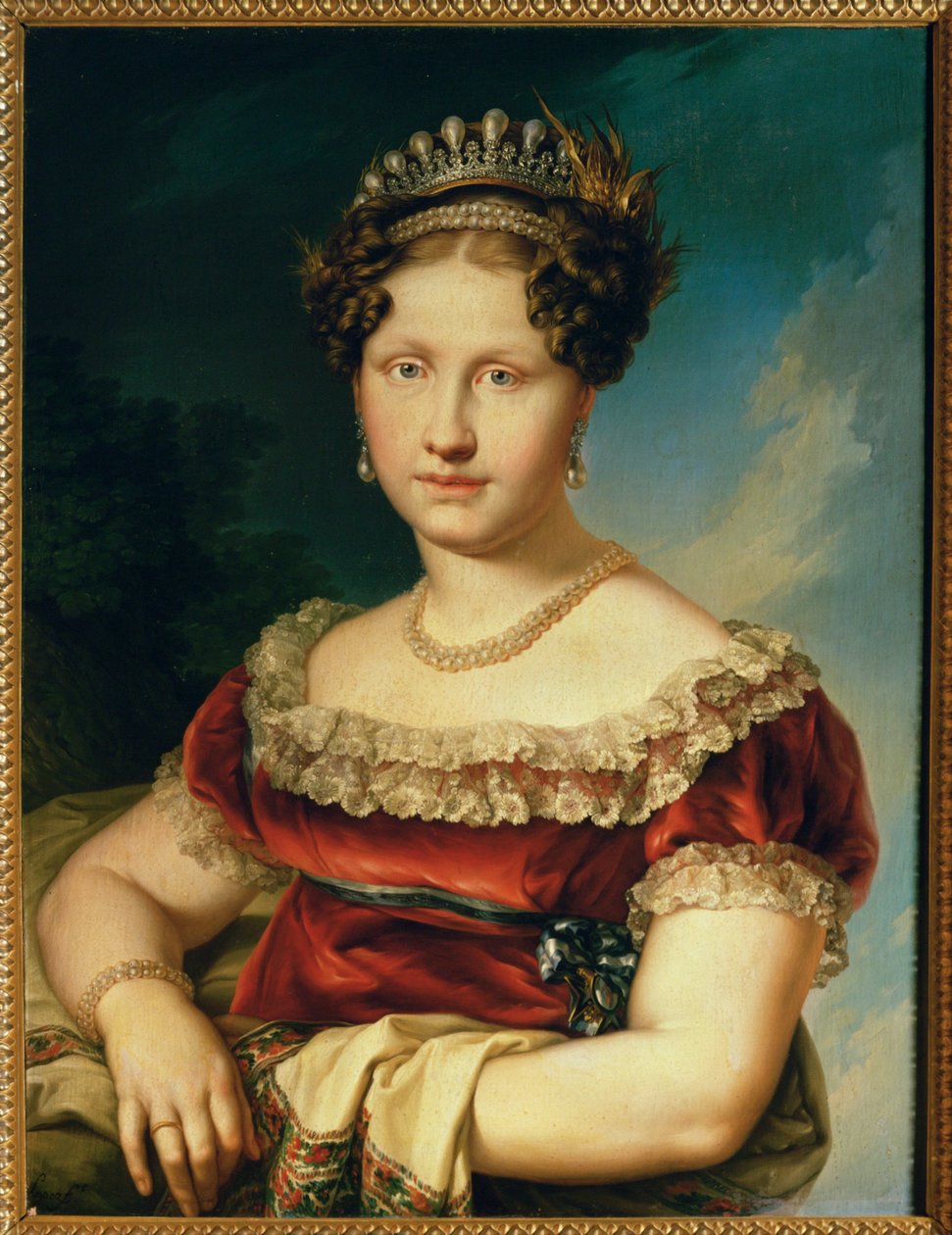Infanta Louisa Carlotta av De to Siciliene, datter av Francisco I av De to Siciliene (maleri på lerret) av Vicente Lopez y Portana