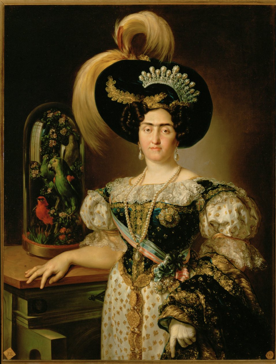 Marie-Francoise Braganza y Bourbon, kone til kong Carlos V (maleri på lerret) av Vicente Lopez y Portana