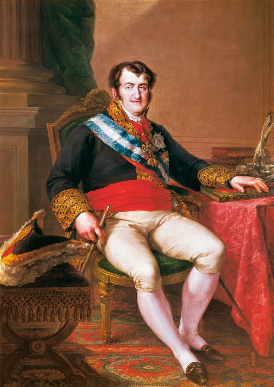 Portrett av Fernand VII av Spania (1784-1833) (olje på lerret) av Vicente Lopez y Portana
