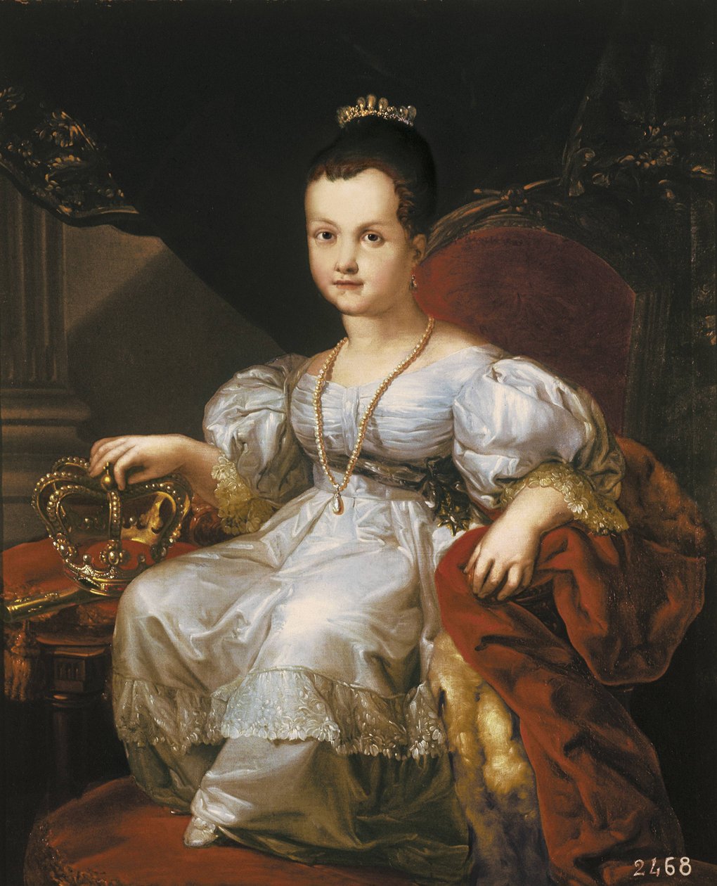 Portrett av Isabella II som barn (olje på lerret) av Vicente Lopez y Portana