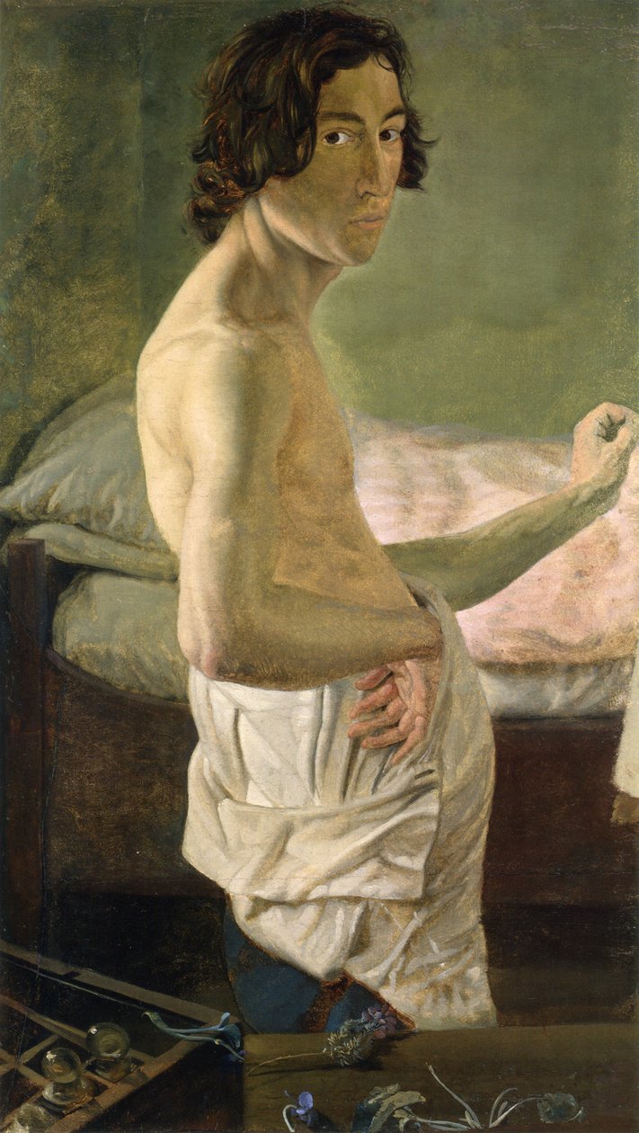 Selvportrett på staffeliet av Victor Emil Janssen
