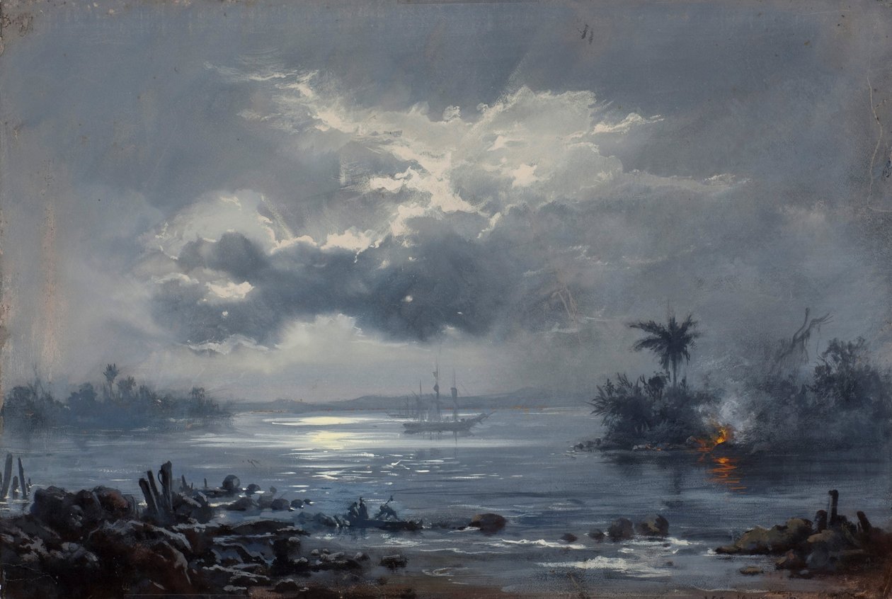 Studere for "Passage of Humaitá" av Victor Meirelles