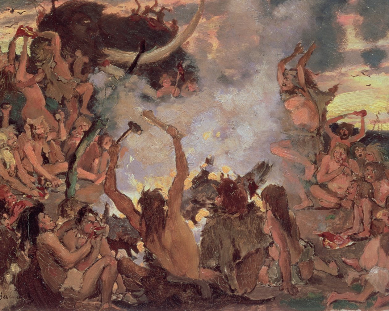 En steinalderfest, 1883 av Victor Mikhailovich Vasnetsov