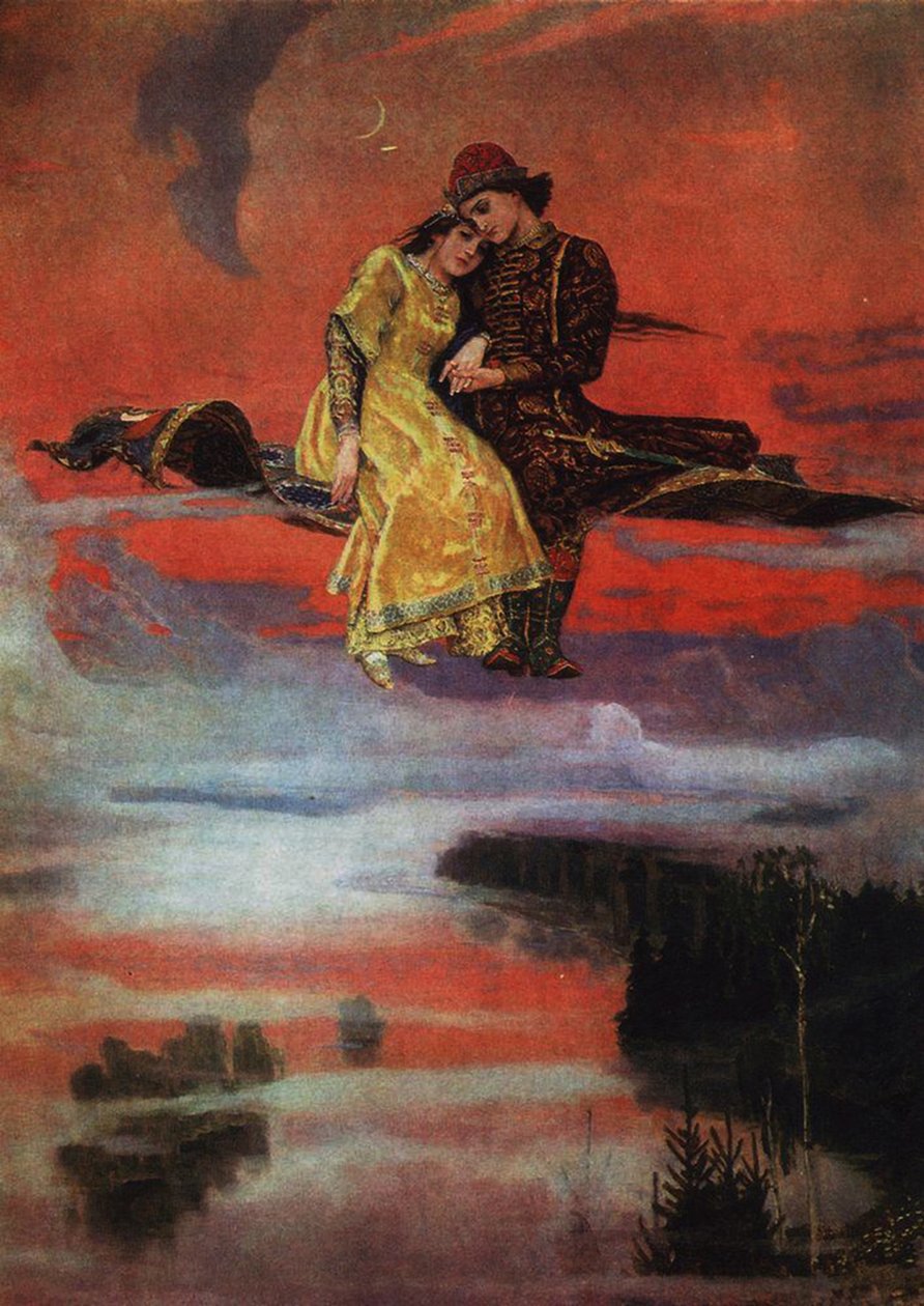 Flyvende teppe, 1919-20 av Victor Mikhailovich Vasnetsov