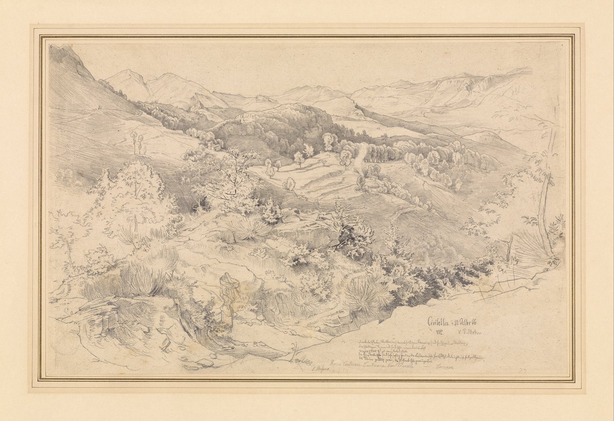 Utsikt fra Civitella, nær Olevano av Victor Paul Mohn