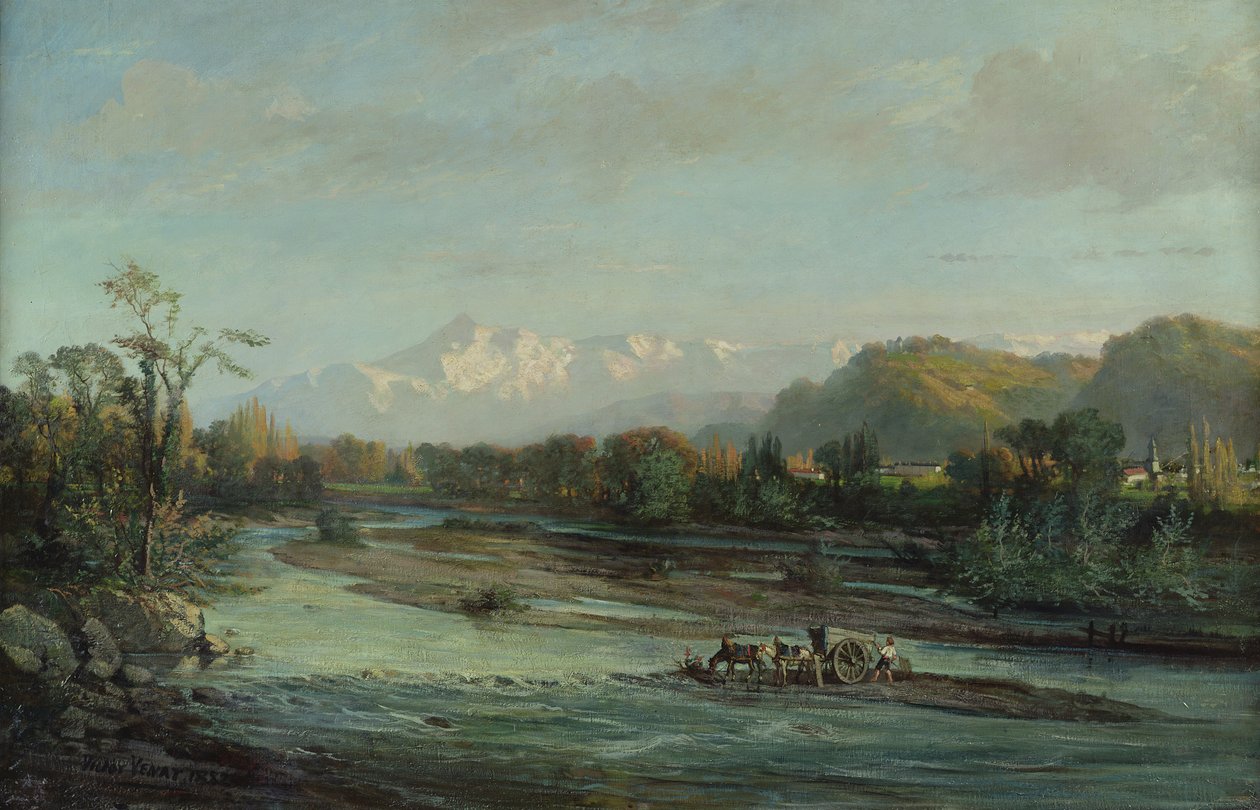 Fjellstrømmen og Pic du Midi, Bigorre, 1882 av Victor Venat