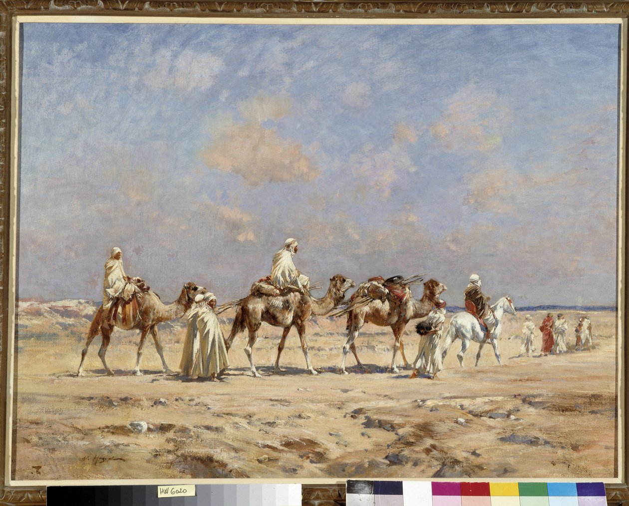 Karavane i ørkenen Maleri av Pierre Victor Huguet (1835-1902) Obligatorisk omtale: Samling fondation hilsen de Provence, Marseille av Victor Pierre Huguet