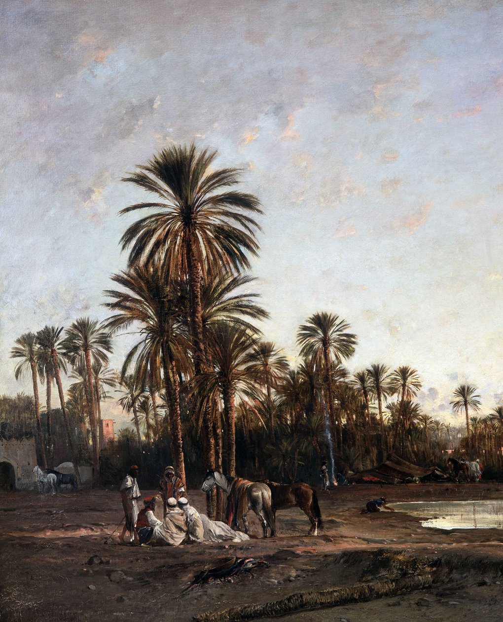 Afrika-sjøen. 1866 (olje på lerret) av Victor Pierre Huguet