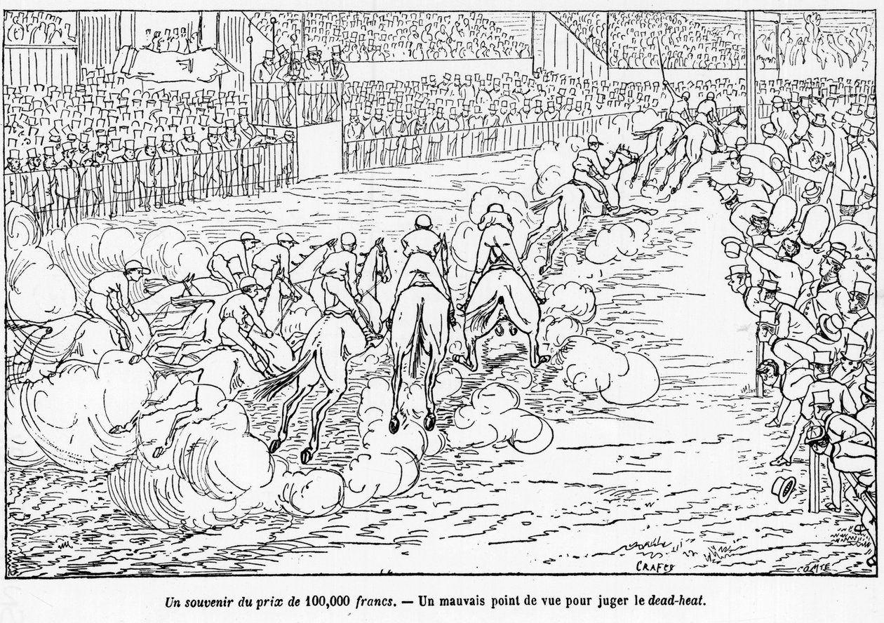 Course Hippique - i "" The Centaur"", tegning av Crafty av Victor  Geruzez