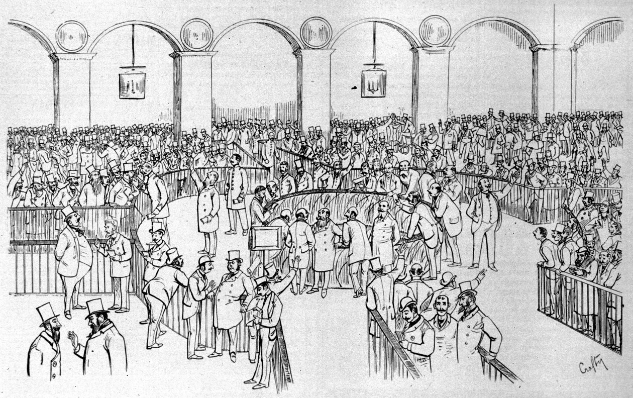 Paris Stock Exchange (Basket) i 1894. av Victor  Geruzez