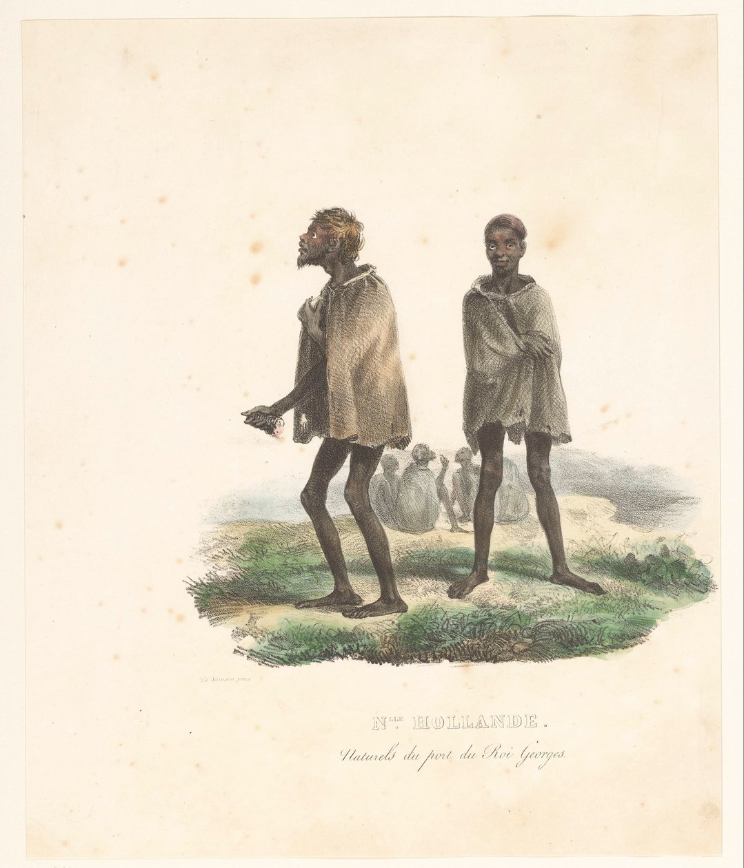 Klær til innbyggerne i King George Sound (Vest-Australia) Nlle. Hollande. Naturels du port du Roi Georges (tittel på objekt) Voyage of Discovery of the Astrolabe (serietittel) Voyage de découvertes de l
